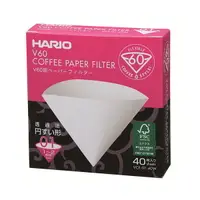 在飛比找Yahoo奇摩購物中心優惠-日本HARIO V60漂白01濾紙40張 1~2杯