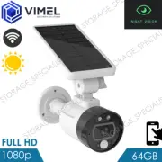 WIFI Solar Camera Wireless Security Outdoor Battery PTZ CCTV Home Alarm 64GB