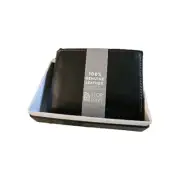 Steve Madden Genuine Leather Men’s Passcase Wallet - Dark Brown RFID Technology