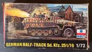 GERMAN HALF TRACK SD. KFZ. 251/16 ESCI MODEL KIT WW II 1/72 SEALED PARTS #8055