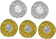 NOLITOY 5pcs Gold Silver Aluminum Foil Hair Treatment Cap for Deep Conditioning Sp