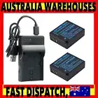 2 Battery +LED Charger For Panasonic DMW-BLG10E BLE9E Lumix DC-TZ90 DMC-GX7 GX85