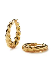 Missoma Tidal Medium 18kt Gold-plated Hoop Earrings - One Size One Size