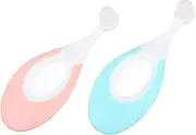 HOLIDYOYO 2pcs Mini Baby Toothbrush Soft Bristles Children's Tooth Brush Ring Gum Massager