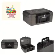 Fireproof Safe Box with Key Lock, Chest Safe for Home with Fire-Resistant Sec...