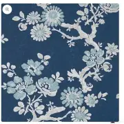 Wallpaper Claudette Heritage Thibaut T10813 Navy Double Roll