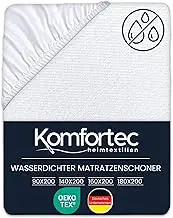 Komfortec Soft Mattress Protector 180 x 200 cm Breathable and Soft Mattress Protector Cover Oeko-Tex Certified Comfortable and Durable