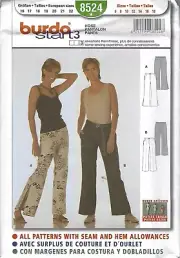 Burda 8524-Sewing Pattern - Pants - Misses Sizes 6-18-Uncut-Factory Folds