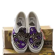 VANS 8M 9.5W PERKS Og Classic Pam Brown /True White Slip On Sneakers
