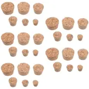 30pcs Wine Bottle Stoppers: Wood Tapered Corks for Beer Corks Glass Vial Plugs