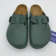 Birkenstock New w/ Box Boston Pro Thyme Natural Leather Narrow Select Size