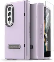 [VRS DESIGN] Terra Guard Modern Phone Case for Galaxy Z Fold 4 5G (2022), Premium Modern Neat Style [Anti Scratch Hinge Protection] Case with Tempered Glass Screen Protector (Purple)