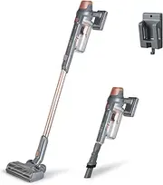 Kenmore DS4090 Brushless Cordless Stick 1L Capacity Lightweight Cleaner 2-Speed Power Suction LED Headlight 2-in-1 Handheld Vacuum for Hardwood Floor, Carpet & Pet Hair, Rose Gold
