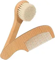 Ipetboom Infant Bath Brush Set Grooming Kit Soft Bristle Comb Scalp Brush for Newborns
