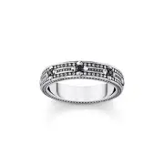 Genuine THOMAS SABO Band ring with black zirconia