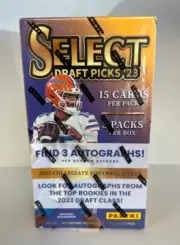 2023 SELECT DRAFT PICKS NCAA FOOTBALL SEALED BOX 3 AUTO PER BOX
