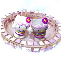 在飛比找蝦皮購物優惠-日本進口Hello Kitty馬賽克磁磚紫色浪漫肥皂底盤