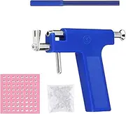 [VASANA] Ear Piercing Set with 98Pcs Nose Body Navel Studs Stainless Steel Disposable Self Ear Piercing Tool Easy Use Ear Hole Pierce Tool Pen and Storage Case(Blue), 11.2 x8.4cm, Metal, No Gemstone