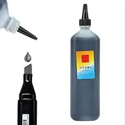 Marker Refill Ink, Color Permanent Poster Pen Replenishing Liquid Art Craft Supplies Liquid Poster Pen Supplies(黑色一瓶)