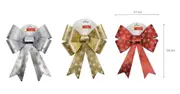 bulk 24 Xmas Snow Flake Gift Bow Decoration 31x34cm