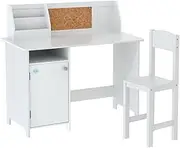 Keezi Kids Table and Chair Set Children Study Play Toys Desk w/Cabinet Storage