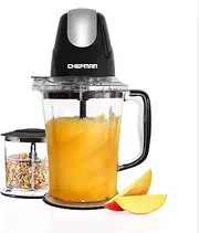 [Chefman] Cyclone Power Blender, Blend, Crush, Chop, Two-tiered Blade, Black