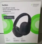 Belkin SoundForm Isolate Noise Canceling Over Ear Headphones BLACK - New in Box!