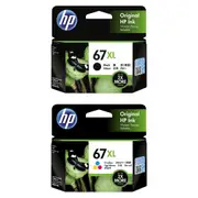 HP 67XL Ink Cartridge Toner Black Cyan Magenta Yellow Value Pack Genuine Original High Capacity