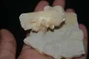 stilbite on chalcedony mineral specimen india #533