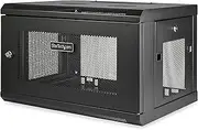 StarTech.com 2-Post 6U Wall Mount Network Cabinet w/ 1U Shelf, 19" Wall-Mounted Server Rack for IT/Data Computer Equipment