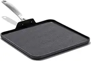OXO Good Grips Pro 11" Griddle Pan, 3-Layered German Engineered Nonstick Coating, Dishwasher Safe, Oven Safe, Stainless Steel Handle, Black