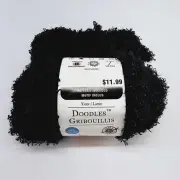 Loops & Threads Doodles Yarn Size 6 Super Bulky 41 Yds Black Polyester 9.9 Ozs