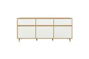 Ezra 6 Drawer Buffet Unit - Natural/White