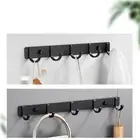 New Hooks Rack Wall Mounted Kit Replacement Accessories Black Fittings