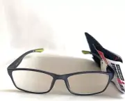 Foster Grant Ironman IM2009 Grey/Citrus Reading Glasses w/Case +1.75 NEW!