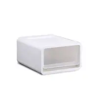 在飛比找松果購物優惠-【YOLE悠樂居】日式簡約透明層疊抽屜加厚置物收納箱-白#1