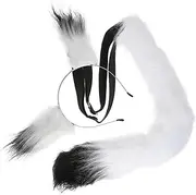 OATIPHO Realistic Fox Ears and Tail Kit Plush Cosplay Animal Tail Decor for Halloween