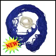Blue Single Camping Hammock Mesh Nylon Rope Outdoor Portable Travel Lightweight