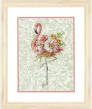 Dimensions Counted Cross Stitch Kit - Floral Flamingo
