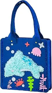 Generico Felt Hands Craft Kit - Colorful Animal Sewing Craft Kit | Rainbow Plush Bags For Girls | Lightweight Needlework Set | Yarn Board Supplies For Home, School