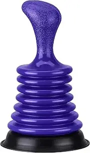 Luigi's Mini Plunger for Bathroom Kitchen Sink and Shower - Small Powerful Clog Remover for Drains - Accordion-Style Bathtub Plunger