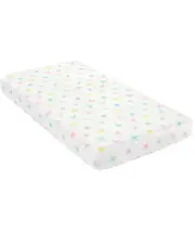 Lush Decor Rainbow Allover Stars Soft & Plush Fitted Crib Sheet