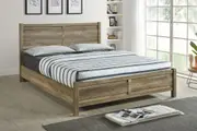 Cielo Natural Wood Like MDF Bed With Strong Legs in King Size & Oak Colour