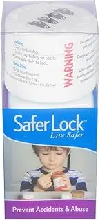 Combination Lock Prescription Pill Bottle with 4 Digit Combo Locking Cap to Secure Your Medication