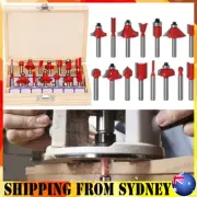 15X 1/2 1/4 inch Router Bits Set Woodworking Tool Cutter Shank Tungsten Carbide