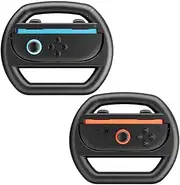 T Tersely Steering Wheel Grip for Nintendo Switch 2 Controllers, Ergonomic Racing Accessories for Joycon 2, for Mario Kart 8 Deluxe Switch Games-Orange Blue