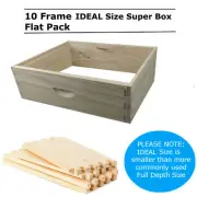10 Frame IDEAL Size Beehive Super Box Dovetail Joint Boxes Bee Hive