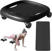 Exercise Wheel Board with Mat, 360 Degree Rotating Abdominal Trainer, Core Strength Roller for Women, Waist Exercise Tool for Home Gym Workout Fitness, Black, Blue, 1 Swt