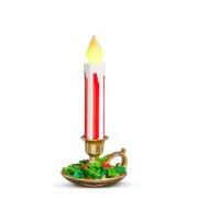 14.5" MULTICOLOR LIGHTED CANDLE Red White Green Christmas NEW RAZ 4457695