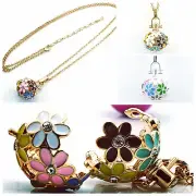 ESSENTIAL OIL 30-33" DIFFUSER NECKLACE COLORFUL DAISY FLOWER AROMATHERAPY OILS